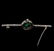 0.51 ctw Emerald and Diamond Pin - 10KT White Gold - 2