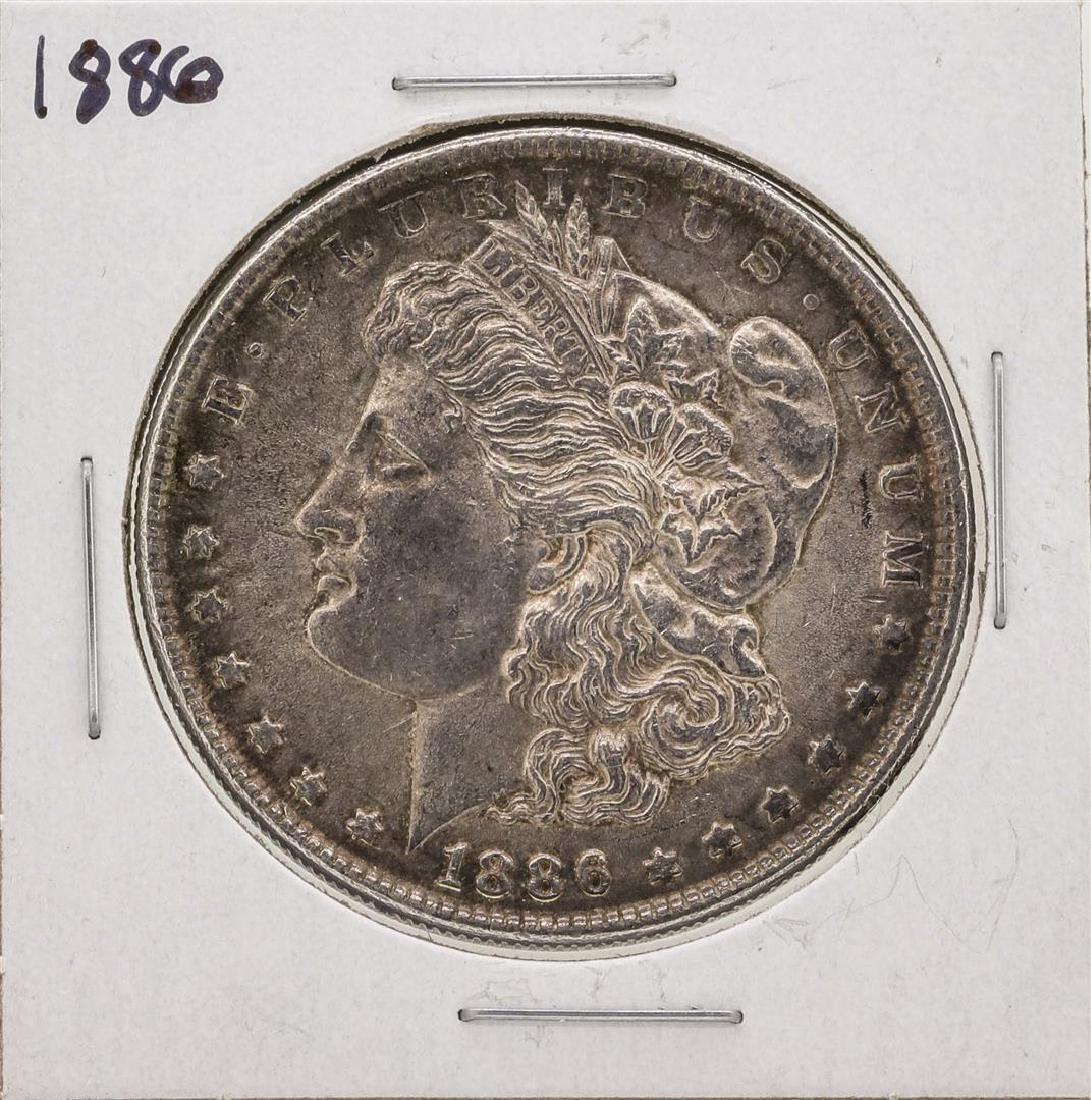 1886 $1 Morgan Silver Dollar Coin: One 1886 $1 Morgan Silver Dollar Coin.