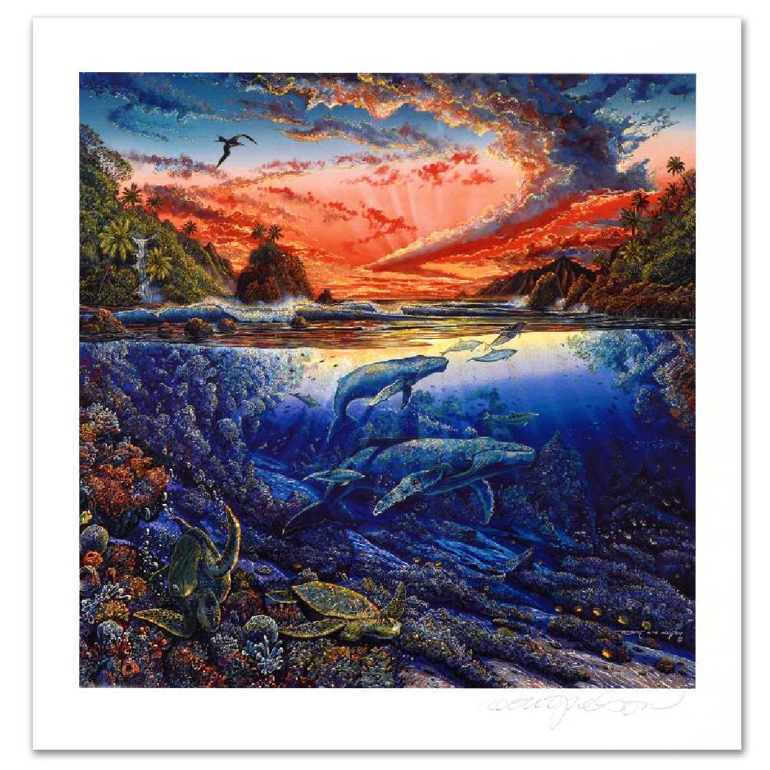 Hana's Secret Magic by Nelson, Robert Lyn: Captivating audiences worldwide, Nelson dazzles all with his incredible use of color and depth. "Hana's Secret Magic" is a limited edition mixed media print on paper, numbered and hand signed by Nelso