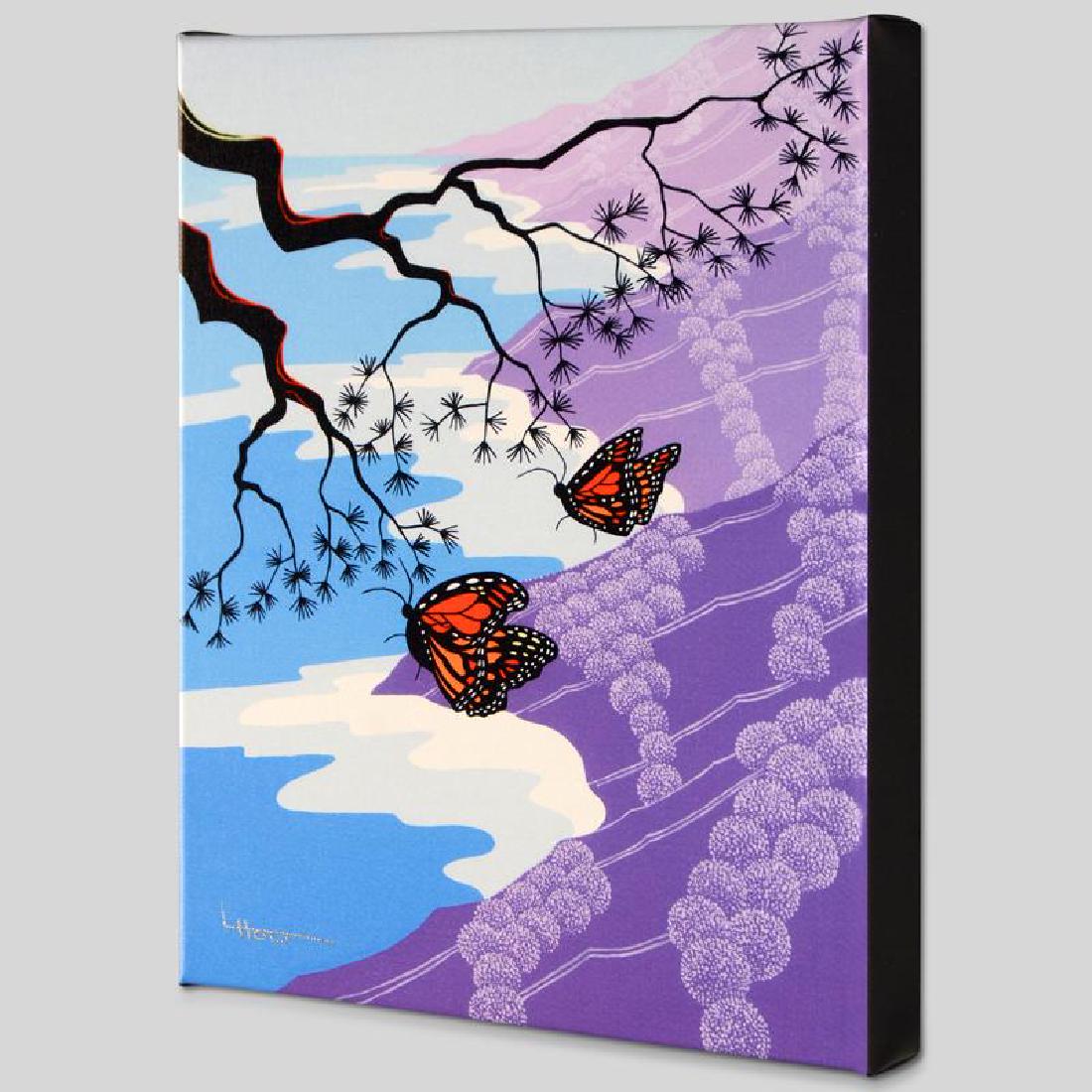 Monarchs by Holt, Larissa: Larissa Holt, a student of distinguished artist Eyvind Earle(1916-2000), uses bold colors and breathtaking scenery to create images of Nature in her own unique style. "Monarchs" is a limited edition g
