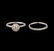 1.17 ctw Diamond Wedding Ring Set - 14KT White Gold - 2