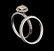 1.17 ctw Diamond Wedding Ring Set - 14KT White Gold - 3