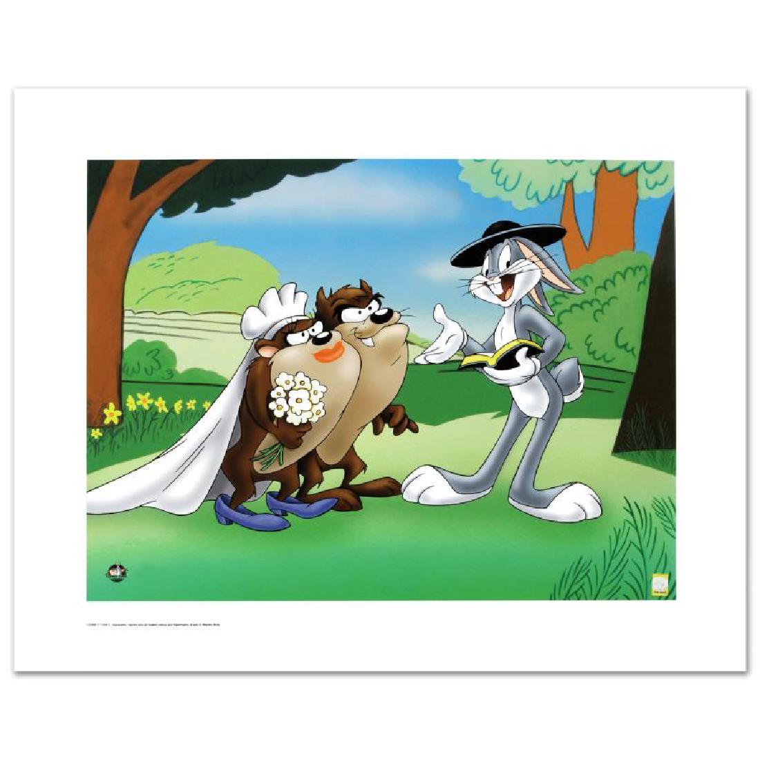 Devil May Hare by Looney Tunes: "Devil May Hare" is a limited edition giclee on paper from Warner Bros., numbered with hologram seal of Authenticity. Also, includes Certificate of Authenticity! Measures approx. 20" x 16" (with borde