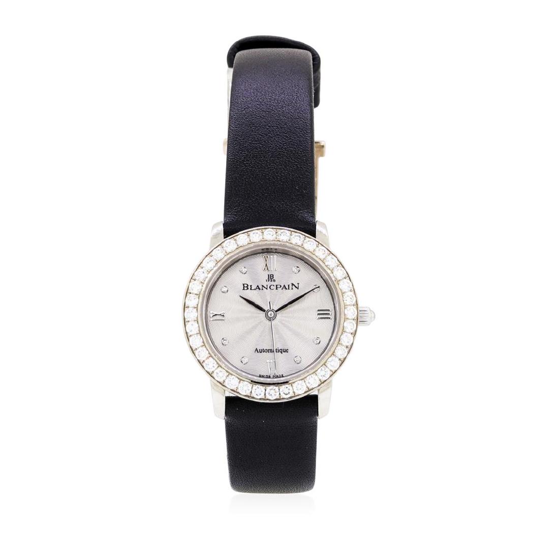 Blancpain Wristwatch - Stainless Steel: One Blancpain lady's automatic wristwatch featuring: stainless steel weighing 27.5 grams containing thirty six diamonds on the bezel and eight on the dial with a total weight of 1.00ctw.