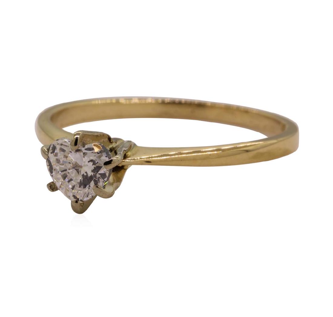 0.40 ctw Heart Shaped Diamond Solitaire Ring - 14KT: One lady's ring featuring: 14KT yellow gold weighing 1.4 grams containing one heart shaped diamond weighing 0.40ctw.