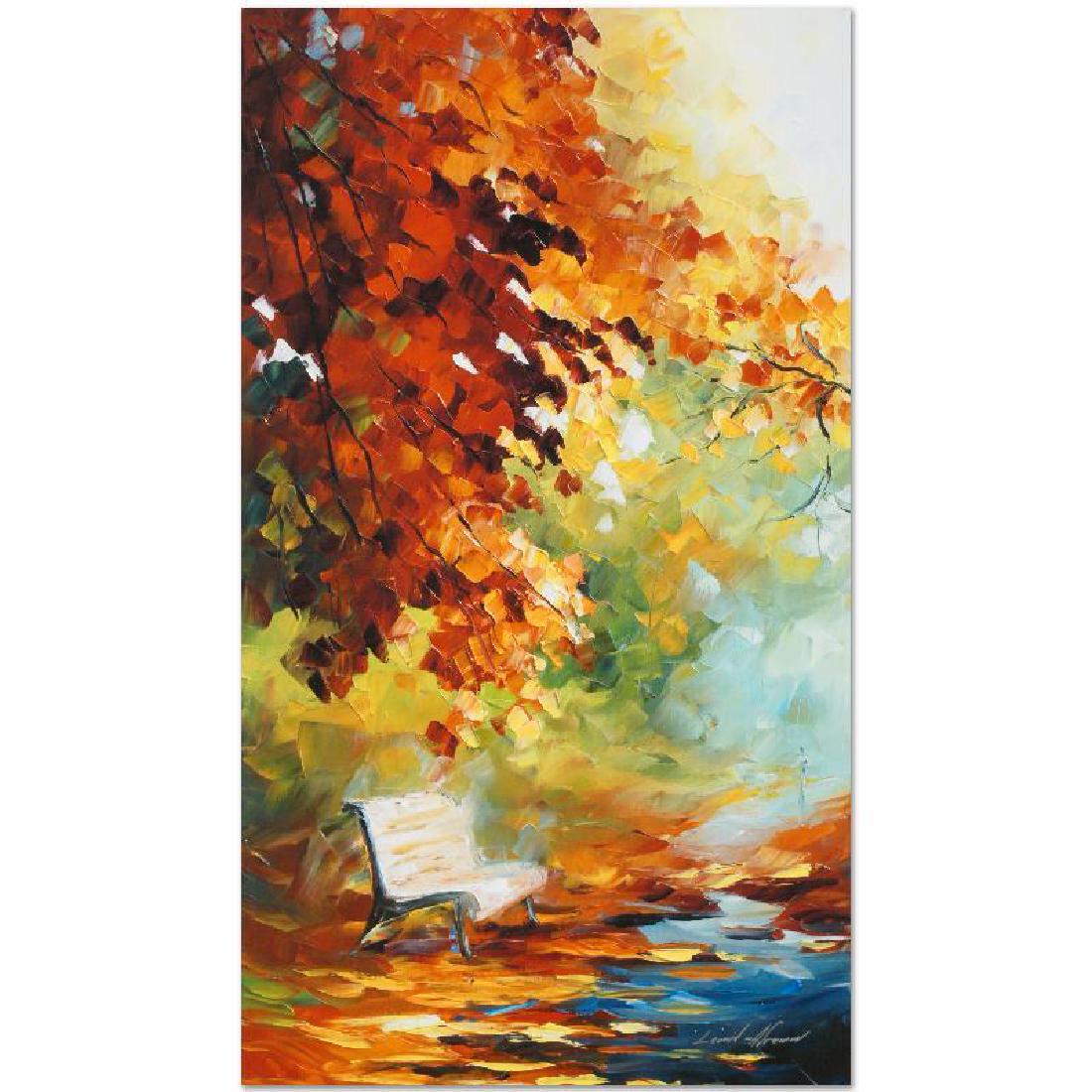 Respite Spot by Afremov, Leonid: Leonid Afremov's masterful use of color and texture make his paintings unique collectibles that are sure to brighten any wall. "Respite Spot" is a limited edition giclee on canvas. The piece is number