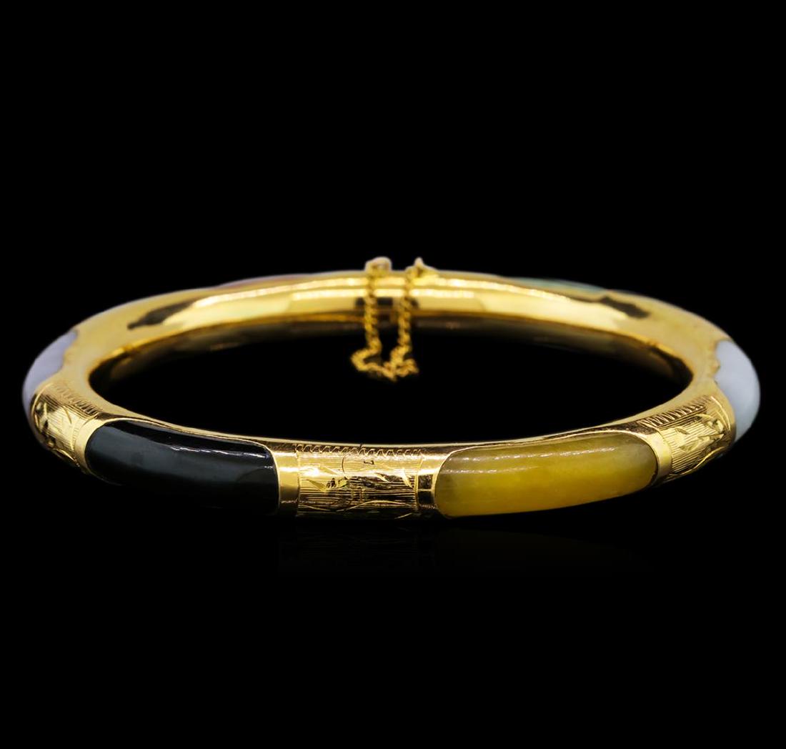 jade bangle gold