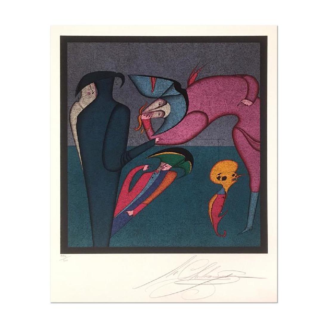 Carnival Series: Untitled 8 by Chemiakin, Mihail: "Untitled 8" is a limited edition lithograph on paper from Mihail Chemiakin's Carnival Series, numbered and hand signed by the artist. Includes Certificate of Authenticity. Measures approx. 21" x 29.5