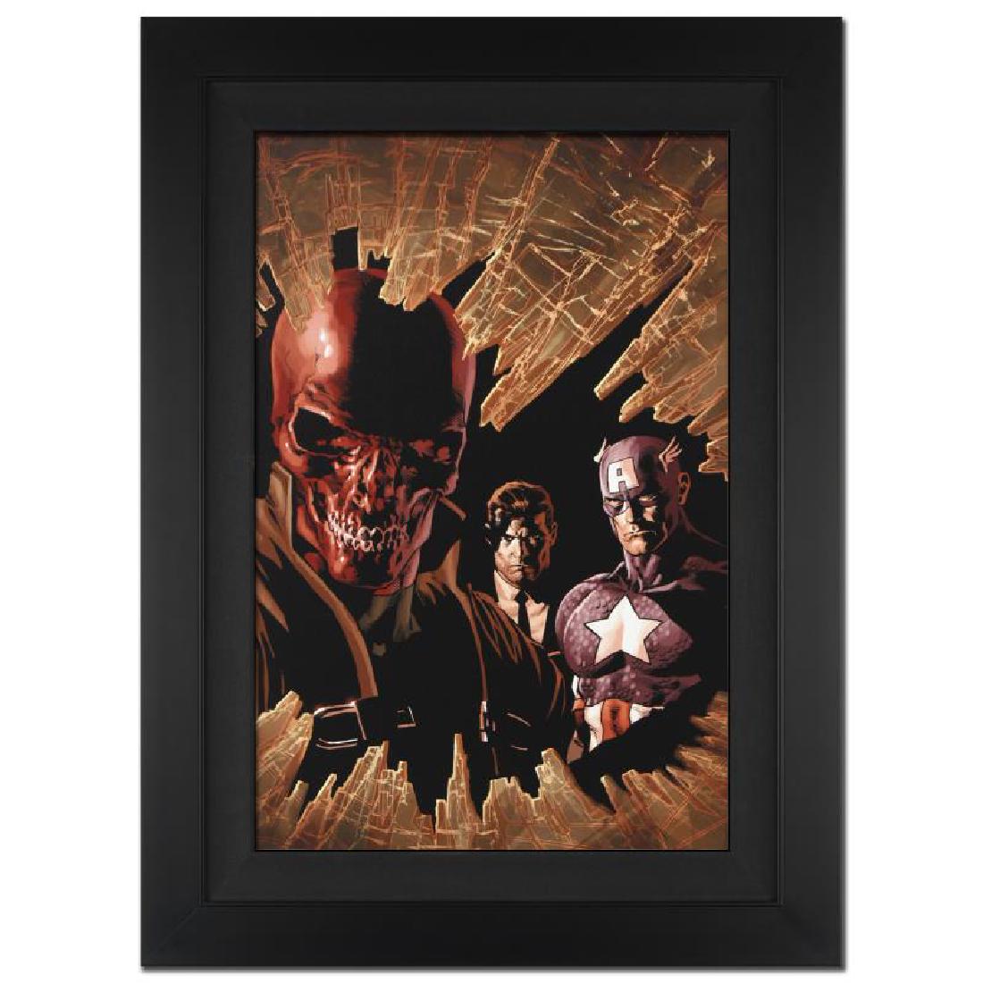 New Avengers #12 by Stan Lee - Marvel Comics: A piece of comic book history, this limited edition, from original art by Mike Deodato Jr., depicts Red Skull, Captain America and Nick Fury. Brazilian artist Mike Deodato Jr. has become an enduring f