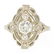 Art Deco 14k White Gold 0.85 ctw Diamond Large Open