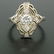 Art Deco 14k White Gold 0.85 ctw Diamond Large Open - 2