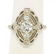 Art Deco 14k White Gold 0.85 ctw Diamond Large Open - 3
