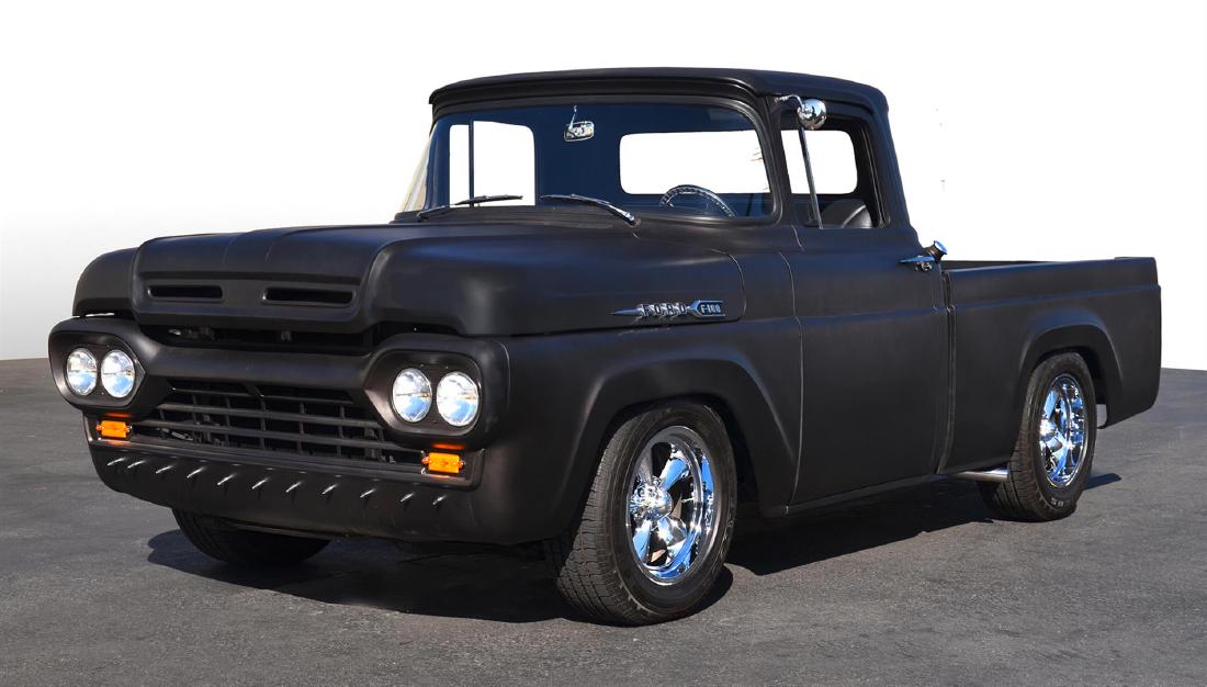 1959 Ford F-100 Super Custom Show Truck: This truck has a fully custom chrome 390 motor with a 4-speed transmission, new clutch, New rear end, Power Steering, lots of New Chrome and Rubber! This truck needs nothing, can be driven daily and i