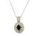 1.01 ctw Blue Sapphire And Diamond Pendant With Chain -