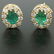 14k Yellow Gold 3.71 ctw Oval Emerald & Round Diamond - 2