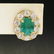 14k Yellow Gold 3.71 ctw Oval Emerald & Round Diamond - 9