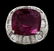 17.68 ctw Pink Tourmaline and Diamond Ring - 18KT White - 2