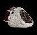 17.68 ctw Pink Tourmaline and Diamond Ring - 18KT White - 3