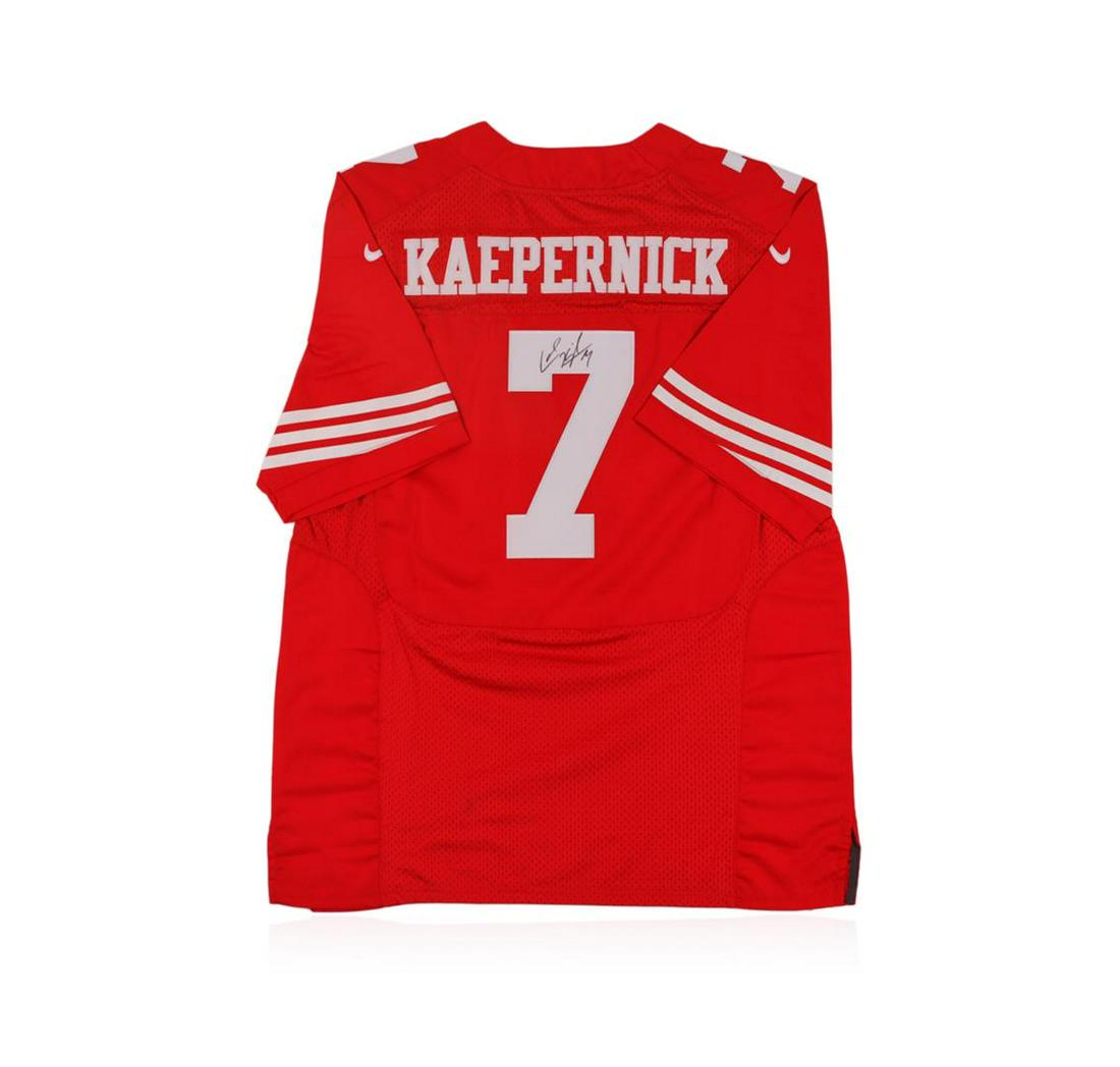 San Francisco 49ers Colin Kaepernick Autographed Jersey: San Francisco 49ers Colin Kaepernick Autographed Jersey.