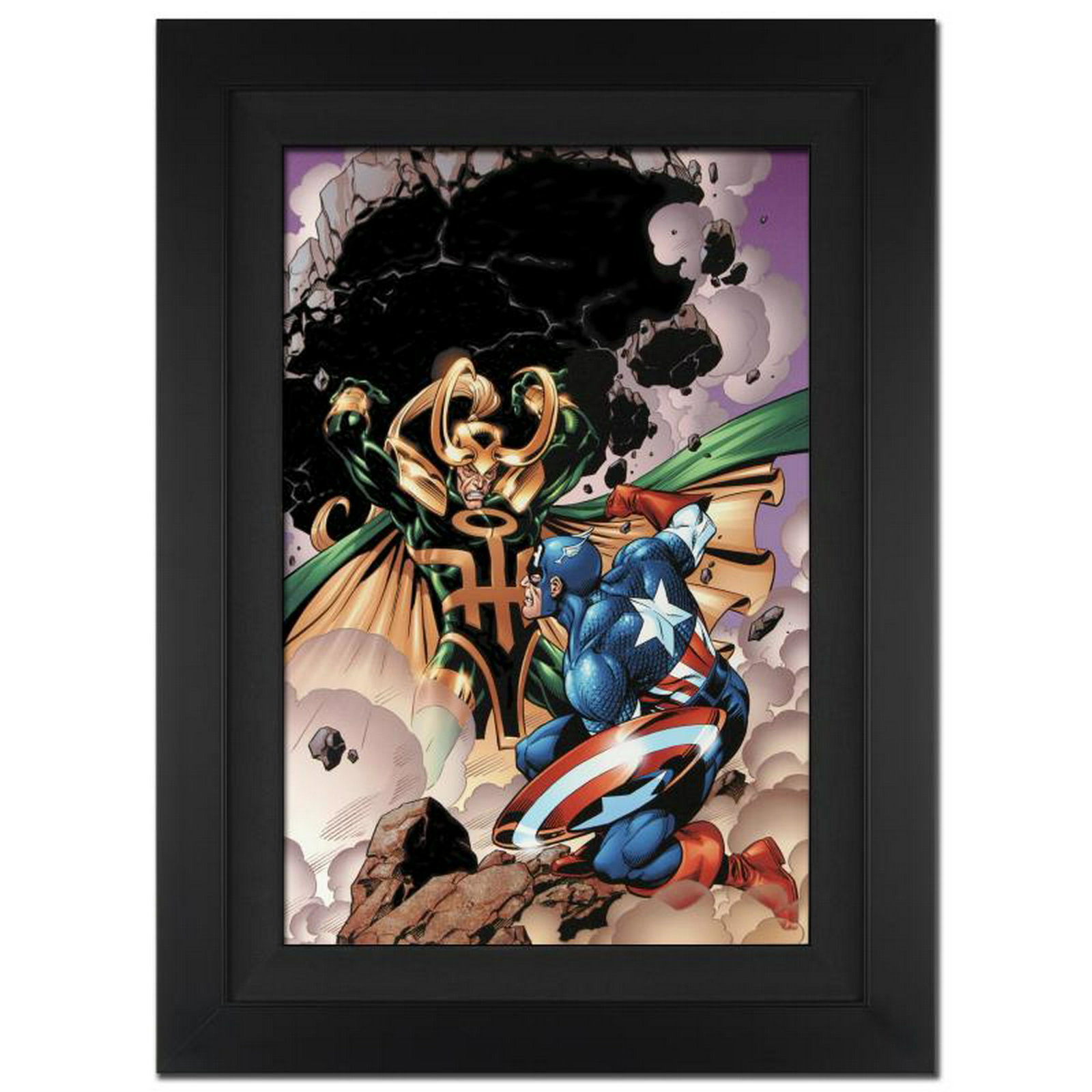 Last Hero Standing #5 by Stan Lee - Marvel Comics: A piece of comic book history, this limited edition, from original art by Patrick Olliffe, depicts the classic character Captain America. Best known for his work on the Spider-Man and Spider-Girl fran