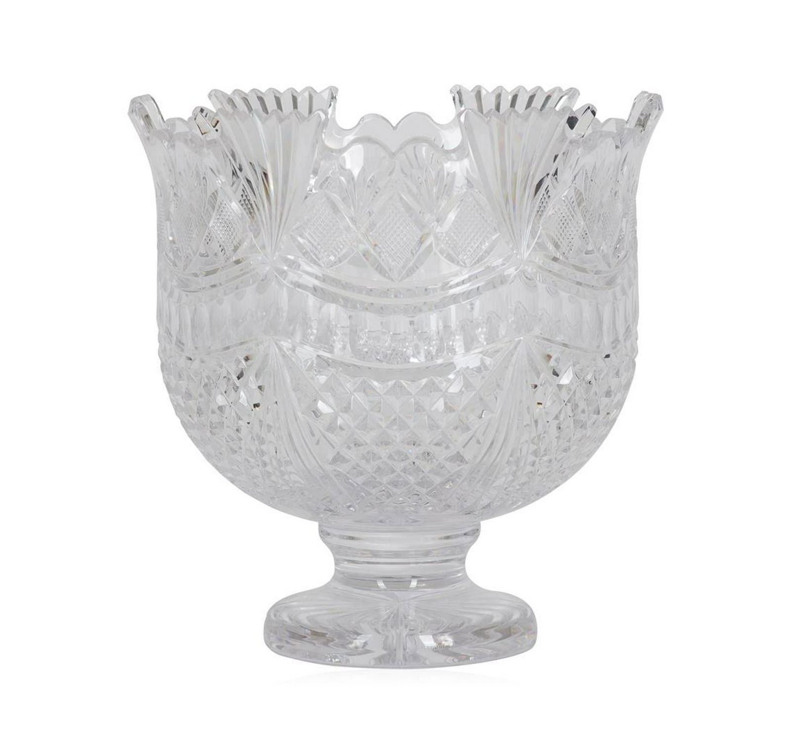 Waterford Connolly Pallas Crystal Punch Bowl: This House of Waterford Serveware, John Connolly Pallas Crystal Punch Bowl measure 10 ¼" high by 9 7/8" width - Excellent condition!!