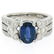 EGL 14k White Gold 2.78 Ctw Royal Blue Sapphire and