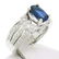 EGL 14k White Gold 2.78 Ctw Royal Blue Sapphire and - 2