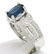 EGL 14k White Gold 2.78 Ctw Royal Blue Sapphire and - 3