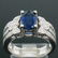 EGL 14k White Gold 2.78 Ctw Royal Blue Sapphire and - 6