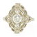 Art Deco 14k White Gold 0.85 ctw Diamond Large Open