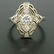 Art Deco 14k White Gold 0.85 ctw Diamond Large Open - 2
