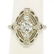 Art Deco 14k White Gold 0.85 ctw Diamond Large Open - 3