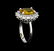 3.40 ctw Yellow Sapphire and Diamond Ring - 14KT White - 4