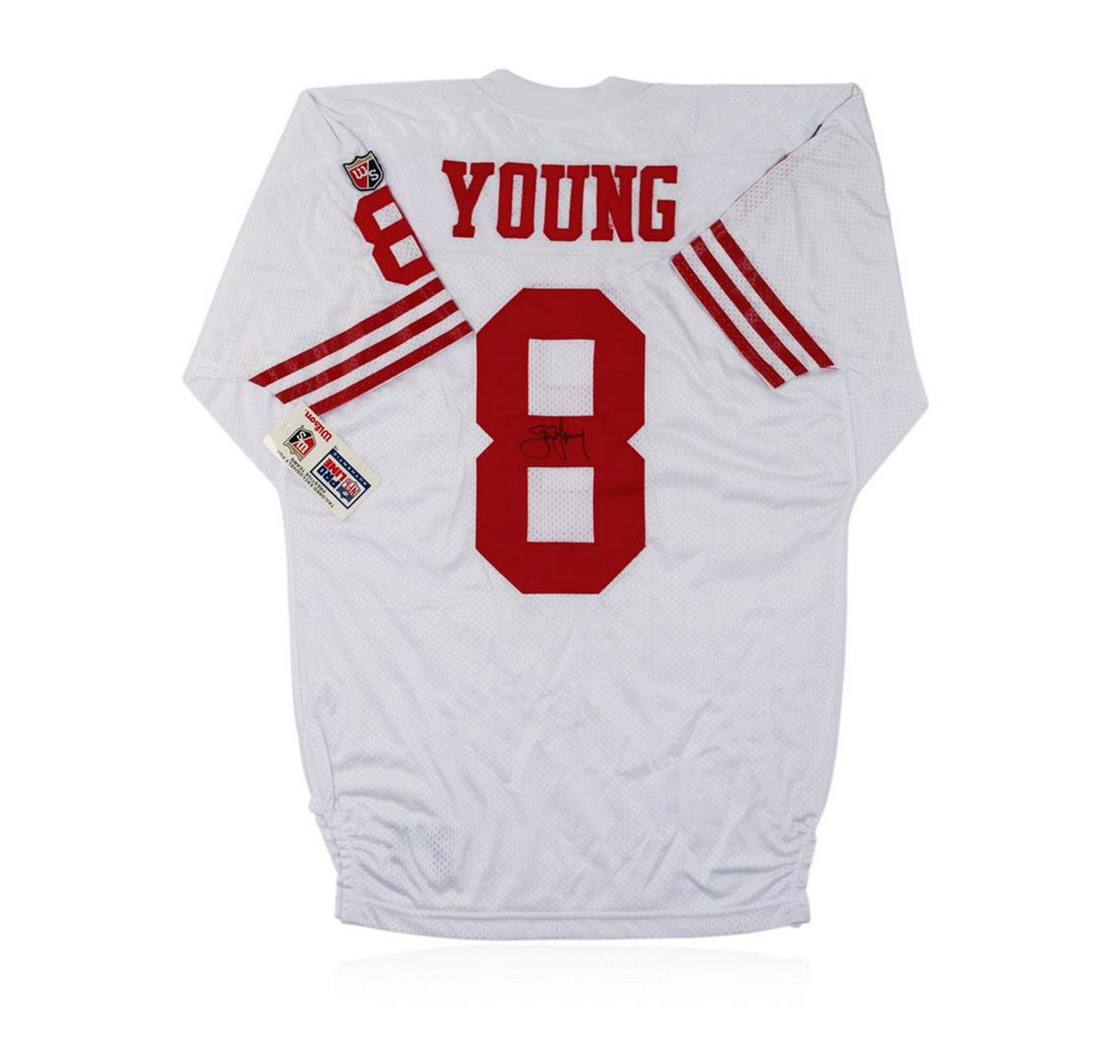 San Francisco 49ers Steve Young Autographed Jersey: San Francisco 49ers Steve Young Autographed Jersey.