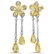 18k Yellow Gold 4.94CTW Diamond and Golden Beryl