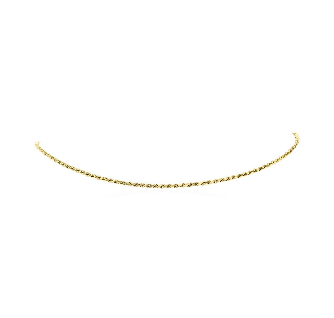 Chopard Rope Chain - 18KT Yellow Gold: One Chopard rope chain necklace featuring: 18KT yellow gold weighing 11.9 grams. The necklace measures approximately seventeen inches in length and 2.5 millimeters in width.