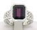 14k White Gold Filigree Ring w/ Large Emerald Cut Deep - 2