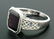 14k White Gold Filigree Ring w/ Large Emerald Cut Deep - 3