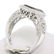 14k White Gold Filigree Ring w/ Large Emerald Cut Deep - 5