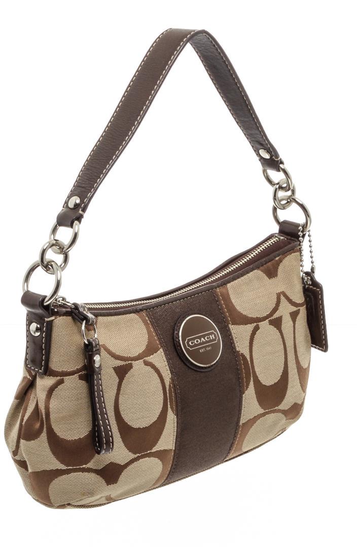coach monogram shoulder bag