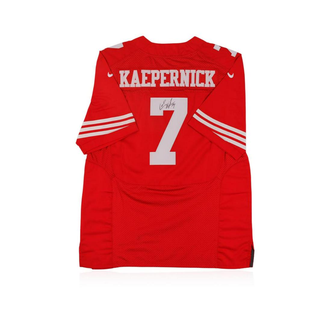San Francisco 49ers Colin Kaepernick Autographed Jersey: San Francisco 49ers Colin Kaepernick Autographed Jersey.