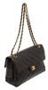 Chanel Black Lambskin Leather Vintage Double Reverse - 3