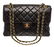 Chanel Black Lambskin Leather Vintage Double Reverse - 5