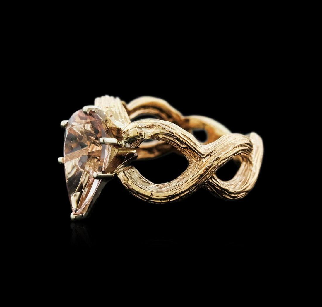 14KT Yellow Gold 2.70 ctw Morganite Ring: One ring featuring: 14KT yellow gold weighing 6.70 grams containing one morganite with a total weight of 2.70ct.