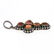 Sterling Silver Oval Cabochon Bezel Amber Cross Pendant - 3