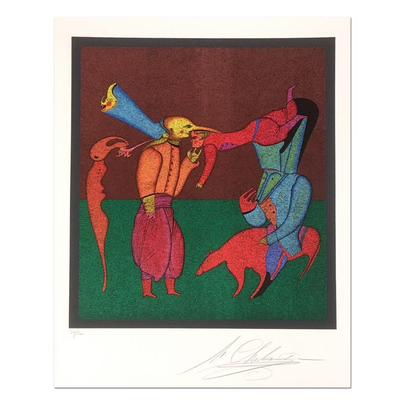 Carnival Series: Untitled 2 by Chemiakin, Mihail: "Untitled 2" is a limited edition lithograph on paper from Mihail Chemiakin's Carnival Series, numbered and hand signed by the artist. Includes Certificate of Authenticity. Measures approx. 21" x 29.5