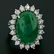 18K White Gold 17.38 ctw GIA Large Cabochon Emerald & - 2