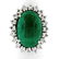 18K White Gold 17.38 ctw GIA Large Cabochon Emerald & - 4
