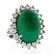 18K White Gold 17.38 ctw GIA Large Cabochon Emerald & - 5