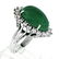 18K White Gold 17.38 ctw GIA Large Cabochon Emerald & - 6